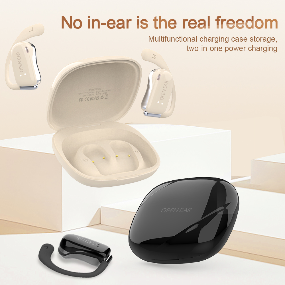S25pro OWS Novos fones de ouvido Bluetooth Fone de ouvido esportivo Fones de ouvido à prova d'água abertos 