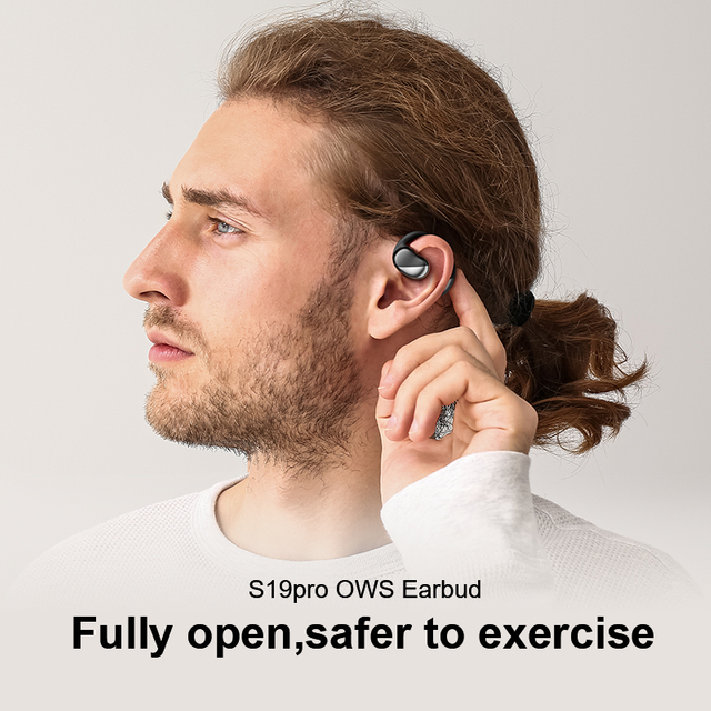 Novos fones de ouvido estéreo Bluetooth 5.3 com redução de ruído de chamada inteligente para exercícios de ouvido aberto